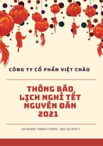 Lịch nghỉ Tết Tân Sửu của công ty Cổ phần Việt Chào